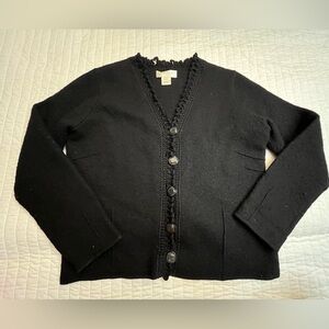 Susan Bristol black wool cardigan
